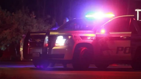 Police Car Parked Video stock 81824722
