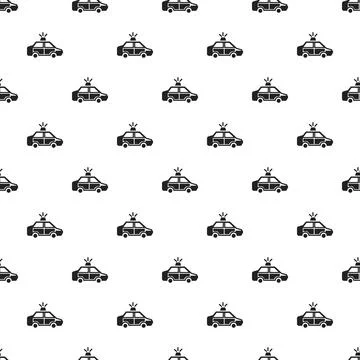 Police car pattern seamless Stock Illustration