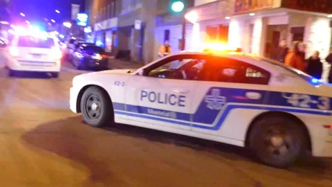 Police car racing Stock Footage 87751036