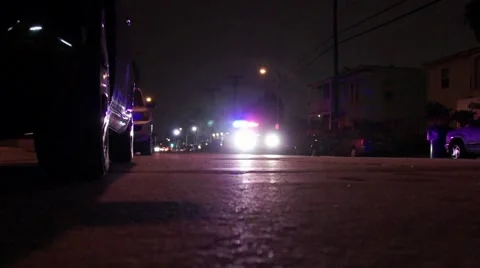 Police Car Rushing to the Scene of Crime... | Stock Video | Pond5