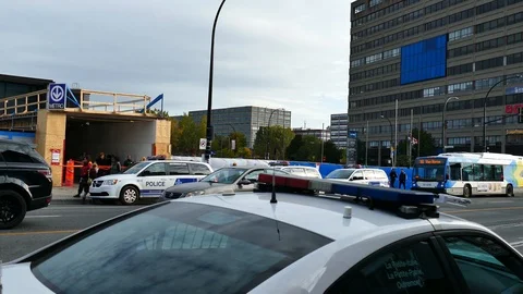 Police car on-scene Stockbeeldmateriaal 120161758