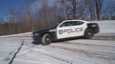 Police car stunts Stock Footage 20759518