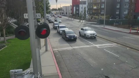 Police Car Train Window View Amtrak Metrolink Commuter Rail Los Angeles CA USA Stock Footage 230485682