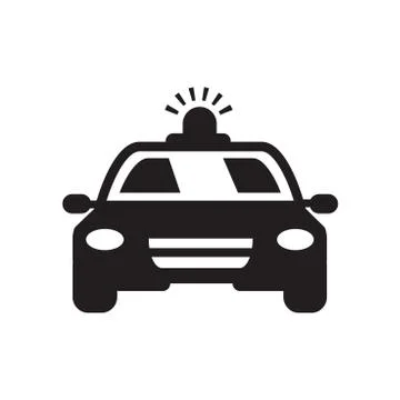 Police car vector icon Stock Illustration
