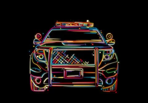Police car vector Stock Illustration