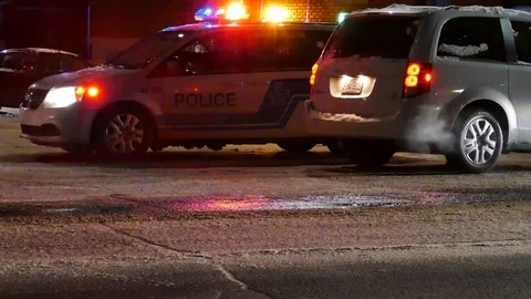 Police caravan Stock Footage 101993289
