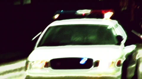 Police car(stylized) Stock Footage