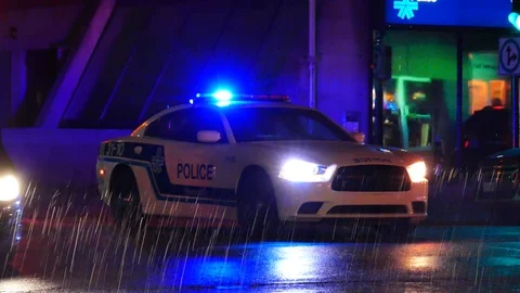Police Charger with lights Stock Footage 116109533