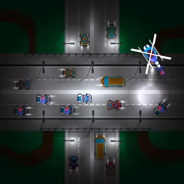Police chase. Stock Illustration
