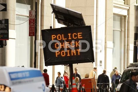 Police Check Point - New York City Stock Photos