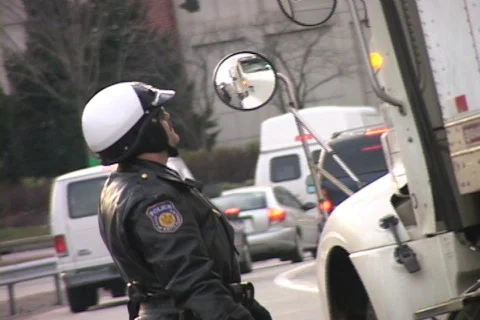 POLICE CHECKING PAPERWORK Video stock 192163