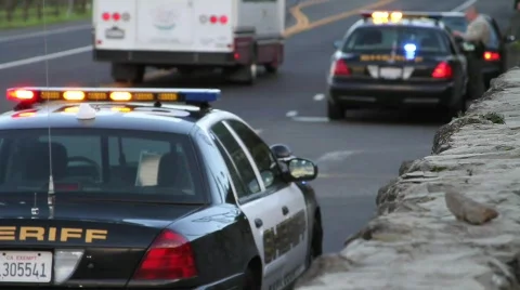 Police Checkpoint 1 Stock Footage 619112