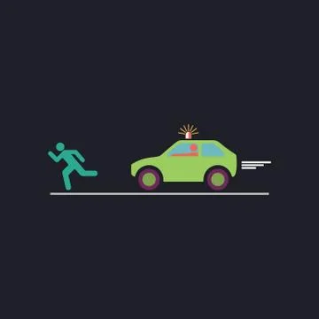 Police computer symbol Stock Illustration