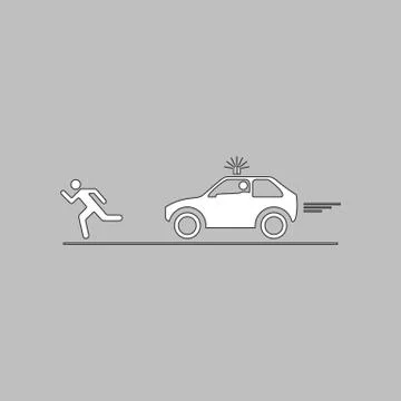 Police computer symbol Stock Illustration