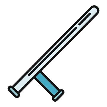 Police control baton identifying law enforcement authority Stock Illustration