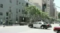 Police cordon off a crime scene in Los Angeles HD Footage