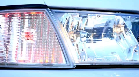 Police corner lights Stock Footage 8973420