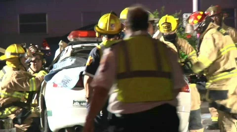 Police crash Stock Footage 759272