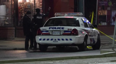 Police At Crime Scene Stock Footage 59868225