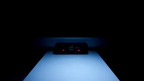 Police Custody Interrogation Interview Room - Track in to Cassette Recorder 動画素材 114797551