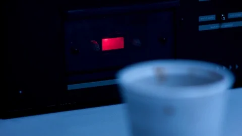 Police Custody Interrogation Interview Room - Rack Focus to Coffee Cup 動画素材 114798979