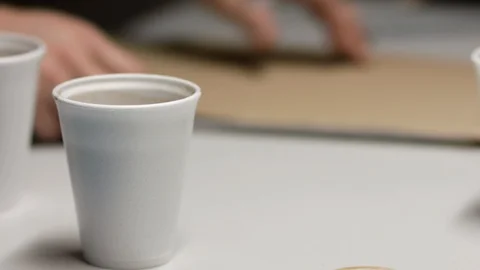 Police Custody Interrogation Interview Room - Detective Questioning a Suspect 動画素材 124545510