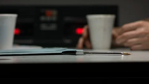 Police Custody Interrogation Interview Room - Detective Questioning a Suspect 動画素材 124549544