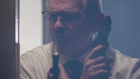 Police detective making arrest with raid Stock Footage 268045686