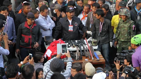 Police display Evidence 스톡 동영상 34240245