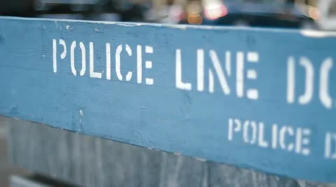 POLICE: DO NOT CROSS Stock Footage 22665287