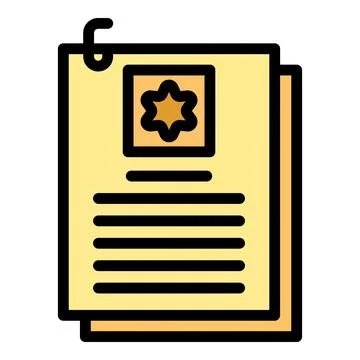 Police document icon vector flat Stockillustratie