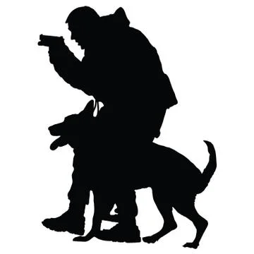 Police Dog  Stock Illustration