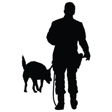 Police Dog  Stock Illustration