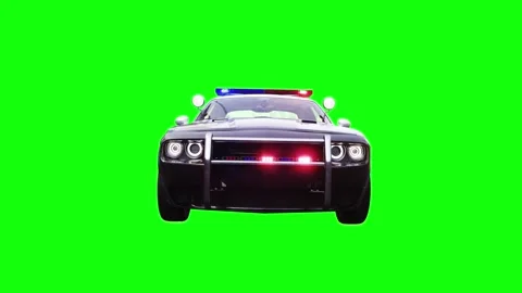 An police driving fast. realistic dynamic reflections on the car body. realistic Stock Footage 328546382