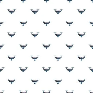 Police drone seamless pattern background for surveillance Stock Illustration