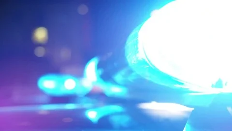 Police emergency lights Stock Footage 82985701