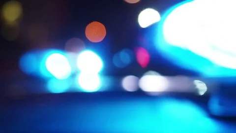 Police emergency lights Stock Footage 82985855