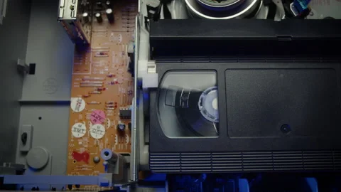 Police Evidence VHS Tape Playing in a VC... | Stock Video | Pond5