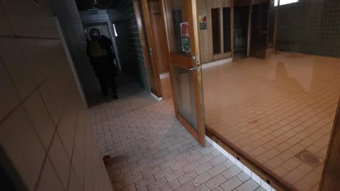 Police exercise, ongoing deadly violence, Linköping, Sweden Video stock 264611070