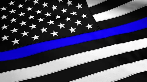 Police Flag Loop Stock Footage 241274545