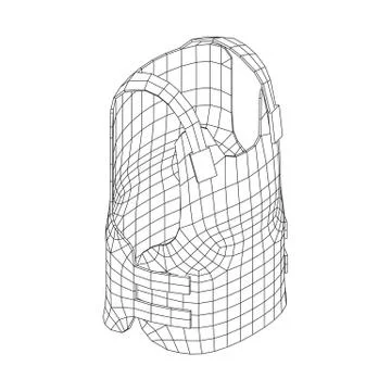 Police flak jacket or bulletproof vest Stock Illustration