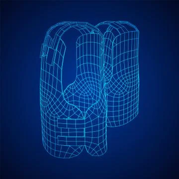 Police flak jacket or bulletproof vest Illustrazione stock
