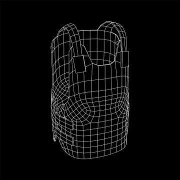 Police flak jacket or bulletproof vest Stock Illustration
