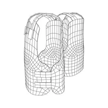 Police flak jacket or bulletproof vest Illustrazione stock