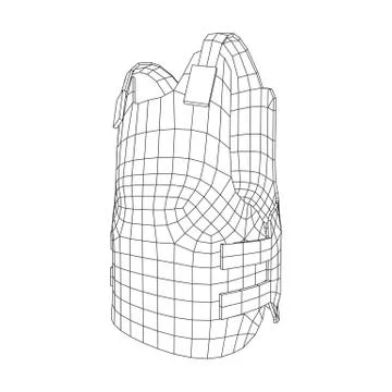 Police flak jacket or bulletproof vest Illustrazione stock