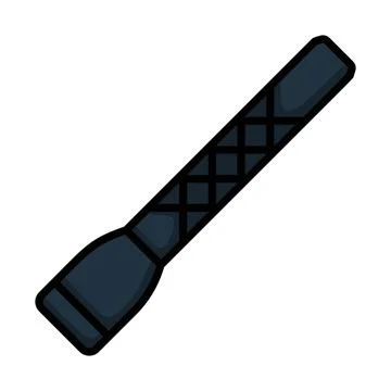 Police Flashlight Icon Illustration