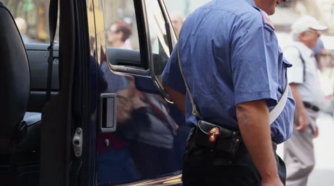 Police in Florence (2 of 4) Stock Footage 32197282