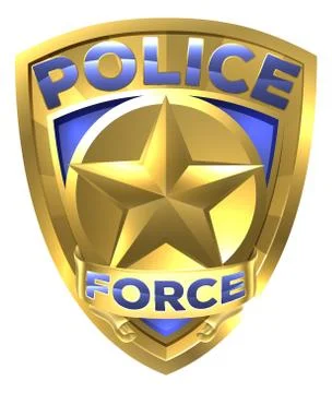 Police Force Gold Badge イラスト素材