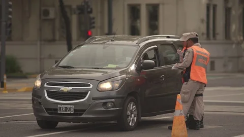 Police forces request authorization during pandemic Stock Footage 128774522