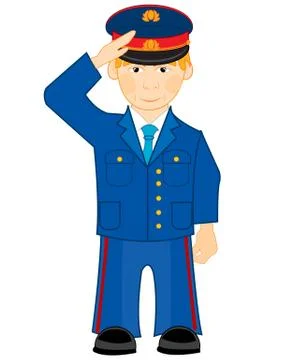 Police in form will return honour by hand Stock Illustration